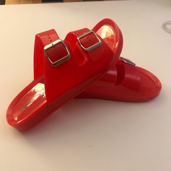 jelly birkenstock sandals